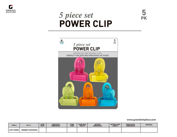 CLIPS WITH SUCTION 5PCS