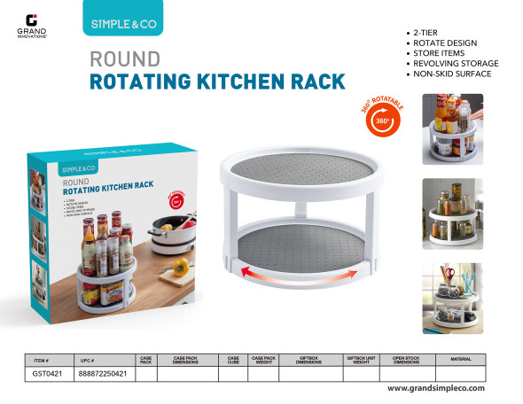 ROUND ROTATING KITCHEN RACK