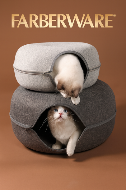 CAT CAVE BED - FELT 20X20X18"