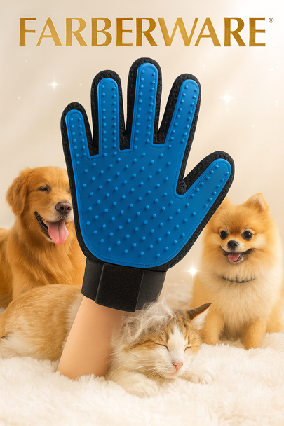 PET SPA GLOVE - BLUE