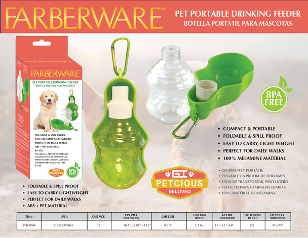 FARBERWARE PET PORTABLE DRINKING FEEDER
