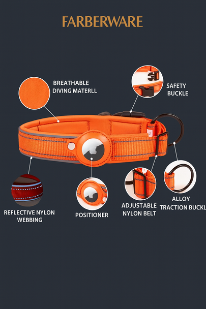 DOG AIRTAG TRACKER COLLAR