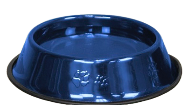 BLUE STAINLESS STEEL SLANT BOWL - 900 ML / 31 OZ