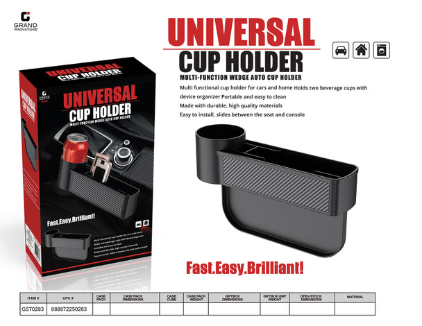 UNIVERSAL CUP HOLDER MULTI-FUNCTION WEDGE AUTO CUP HOLDER