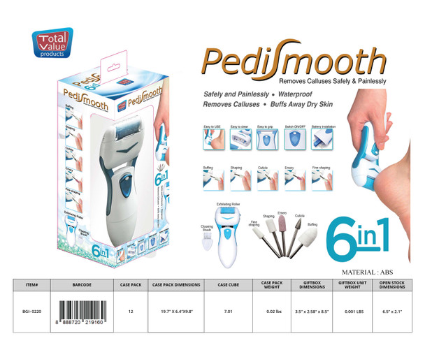 8 PC: 6 IN 1 PEDISMOOTH: BLUE