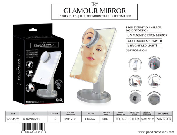 3 PCS SET: 16 LED 360 ROTATED GLAMOUR MIRROR