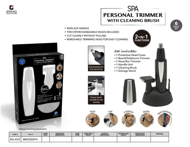 6 PCS SET : 2 IN 1 PERSONAL TRIMMER