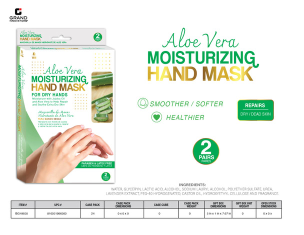 HAND MASK-2 PAIRS ALOE VERA