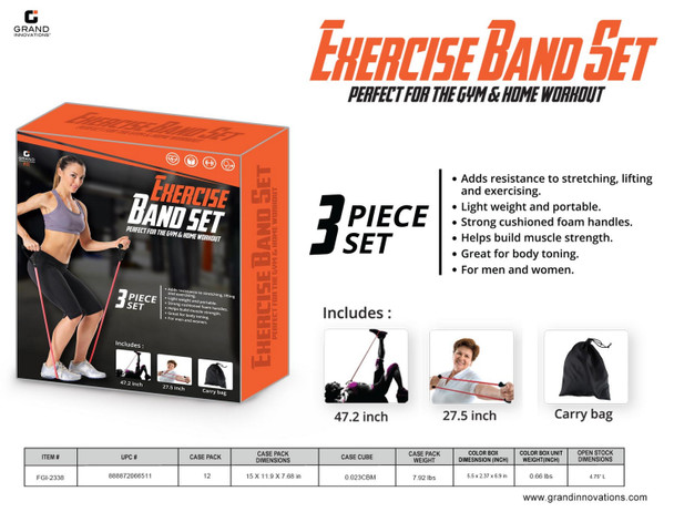 3 PC: EXERCISE BAND SET