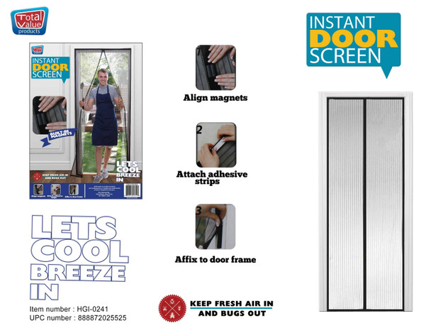 INSTANT DOOR SCREEN: BLACK