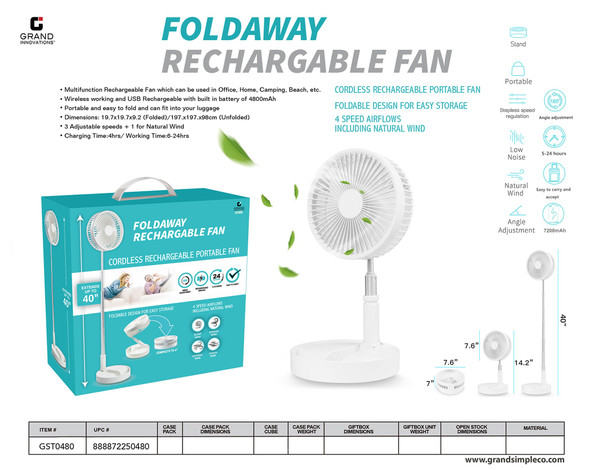 FOLDAWAY RECHARGABLE APPLIANCE