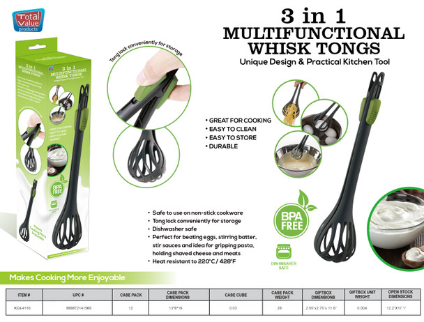 WISK TONGS: BLACK