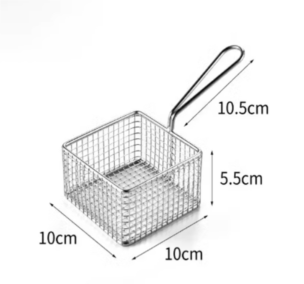 STAINLESS STEEL BLACK SNACK BUCKET
(10*10CM)