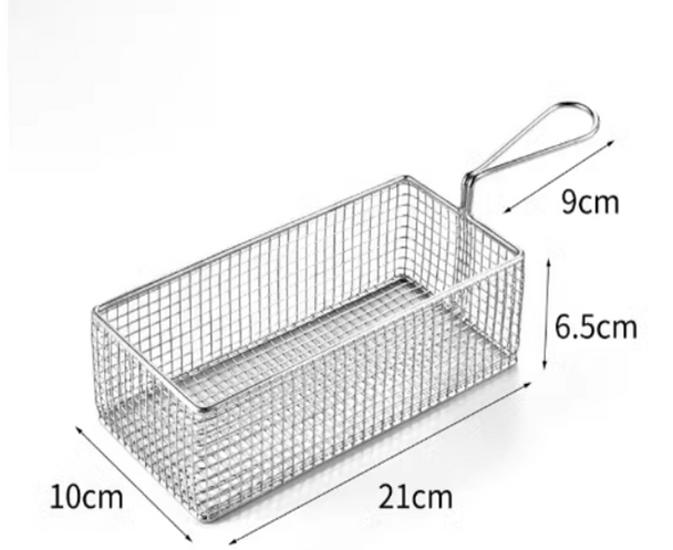 STAINLESS STEEL BLACK SNACK BUCKET - (21*10CM)