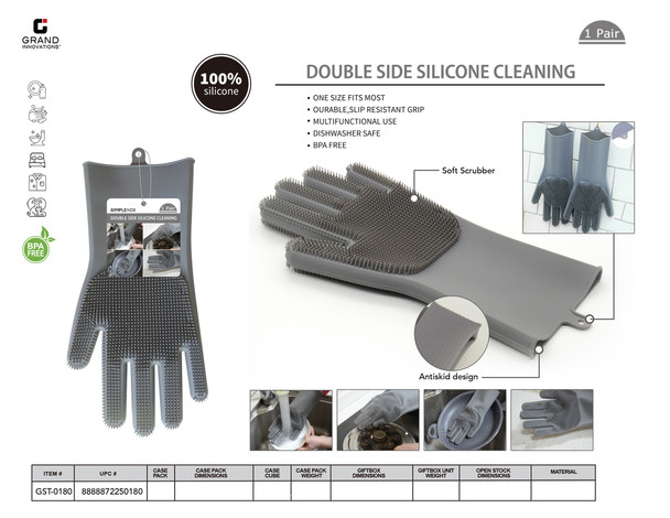 DOUBLE SIDE SILICONE CLEANING 1PC, 120G