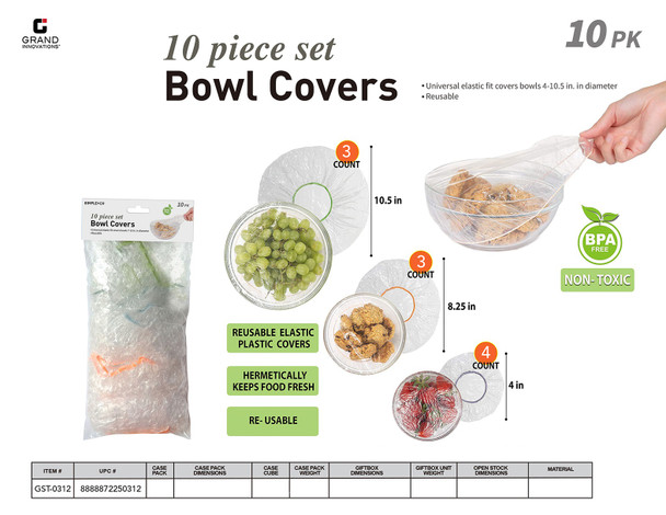 10 PCS SET: BOWL COVERS