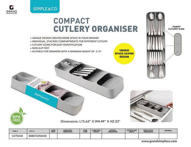 COMPACT CUTLERY ORGANISER