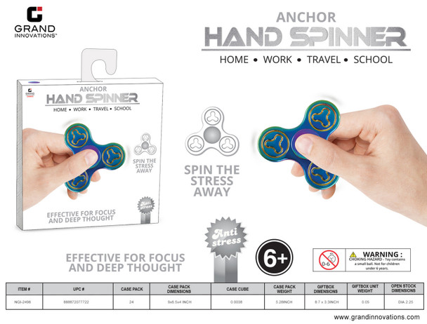 2 PC: RAINBOW STYLE METAL SPINNER SET