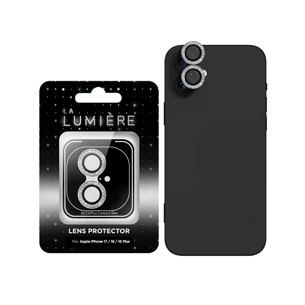 La Lumiere Diamond Lens Protector for iPhone 17/16/16 Plus in Silver - Frequency 3G Telecom Ltd La Lumiere Diamond Lens Protector for iPhone 17/16/16 Plus in Silver - Frequency 3G Telecom Ltd