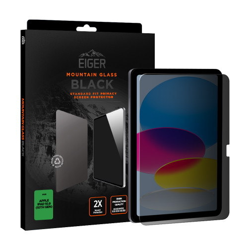 Eiger Mountain Black Privacy Tablet Screen Protector GRS for iPad 11 (2025) / 10.9 (10th Gen)