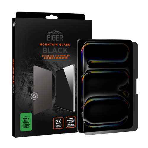 Eiger Mountain Black Privacy Tablet Screen Protector GRS for iPad Pro 13 (2025) / (2024)