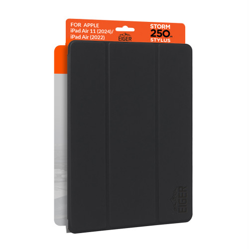 Eiger Storm 250m Stylus for Apple iPad Air 11 (2026)/(2025)/(2024)/ Air (2022) in Black in Retail Sleeve