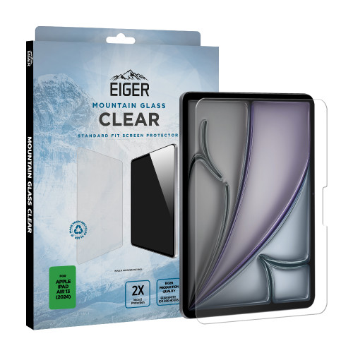 Eiger Mountain Glass CLEAR Tablet Screen Protector GRS for Apple iPad Air 13 (2026)/ (2025) / (2024)