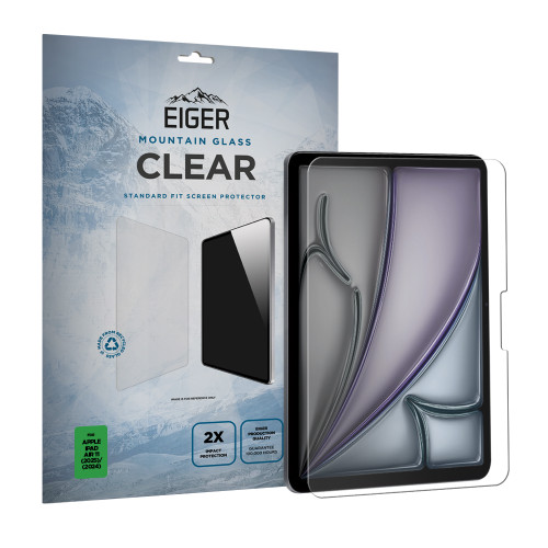 Eiger Mountain Glass CLEAR Tablet Screen Protector GRS for Apple iPad Air 11 (2025) / (2024)