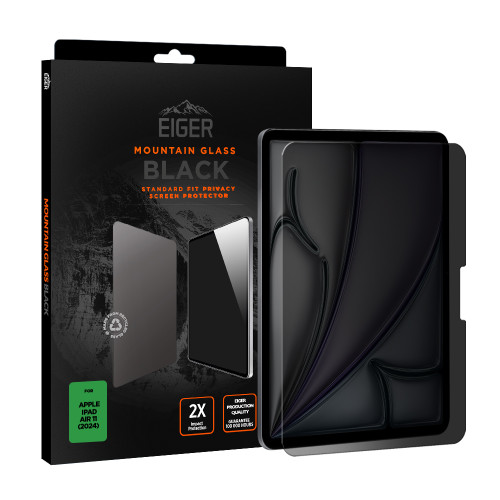 Eiger Mountain Black Privacy Tablet Screen Protector GRS for iPad Air 11 (2026)/ (2025) / (2024)