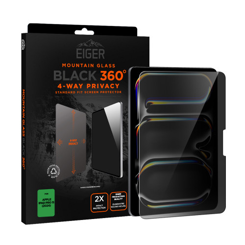 Eiger Mountain Black Privacy 360 Tablet Screen Protector GRS for iPad Pro 11 (2024)
