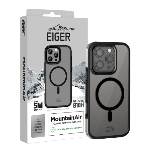 Eiger Pro MountainAir Magsafe Case for iPhone 16 Pro in Black