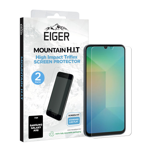 Eiger Mountain H.I.T Screen Protector 2 Pack for Samsung Galaxy A08/ A07s/ A07 /A06