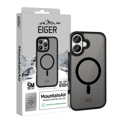 Eiger Pro MountainAir Magsafe Case for iPhone 16 in Black