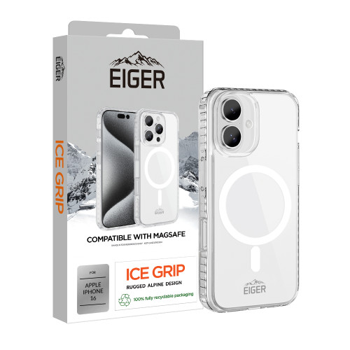 Eiger Ice Grip Magsafe Case for iPhone 16 in Clear
