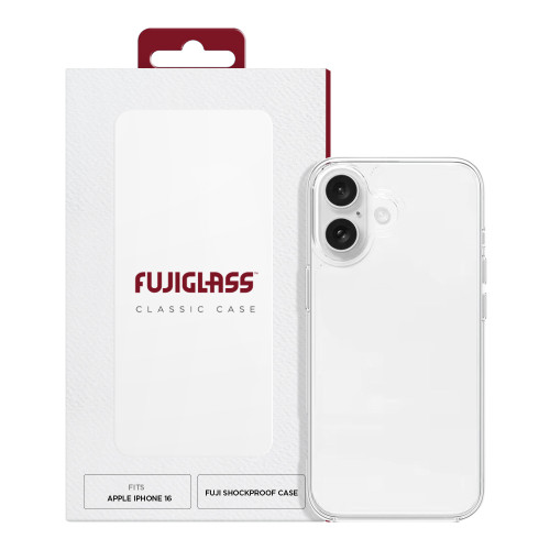 Fujiglass Classic Case for iPhone 16 in Clear