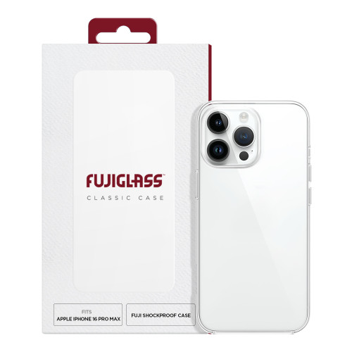 Fujiglass Classic Case for iPhone 16 Pro Max in Clear