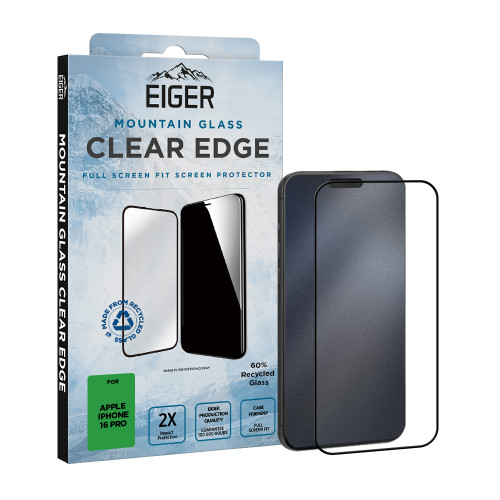 Eiger Mountain Glass CLEAR EDGE Screen Protector GRS for iPhone 16 Pro