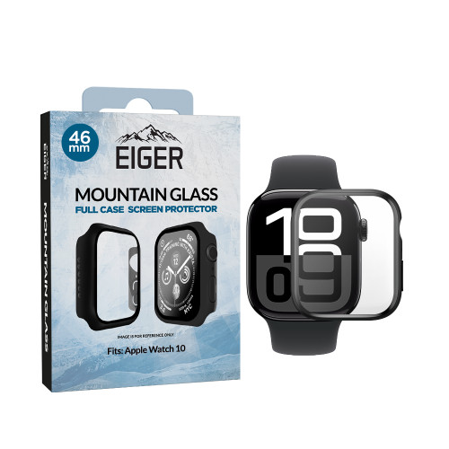 Eiger Mountain Glass Full Case for Apple Watch Series 10 46mm in Black