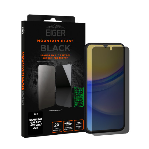 Eiger Mountain Black Privacy Screen Protector GRS for Samsung Galaxy A17/ A16/ A26