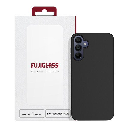 Fujiglass Classic Case for Samsung A16 in Black