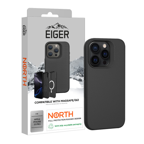 Eiger North Magsafe Case for Apple iPhone 15 Pro in Black