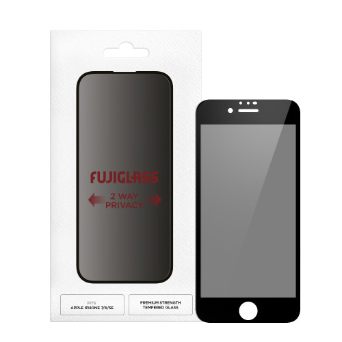 Fujiglass Screen Protector Privacy Full Screen for iPhone 7/8/SE Black