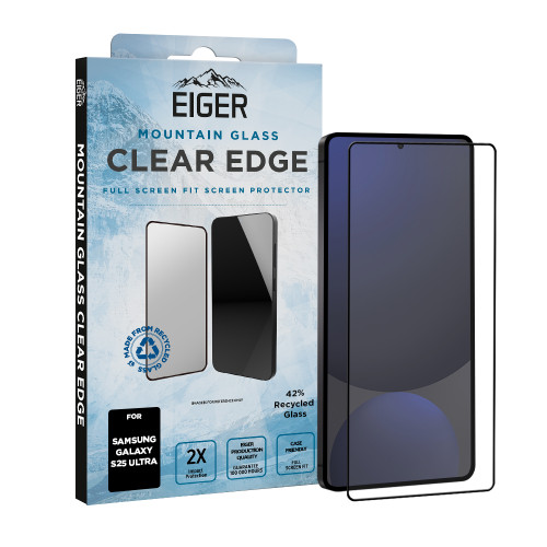 Eiger Mountain Glass CLEAR EDGE Screen Protector GRS for Samsung S25 Ultra