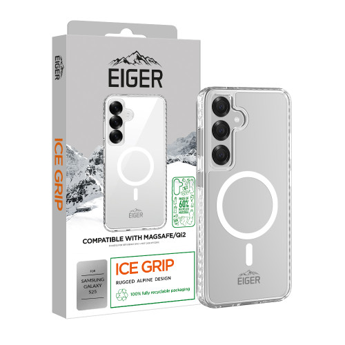 Eiger Ice Grip Magsafe Case GRS for Samsung S25 in Clear
