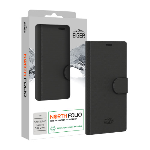 Eiger North Folio Case for Samsung Galaxy S25 Ultra in Black