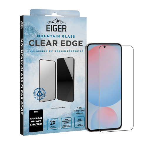 Eiger Mountain Glass CLEAR EDGE Screen Protector GRS for Samsung S25+/ S24+