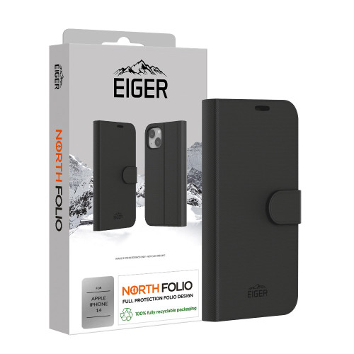 Eiger North Folio Case for iPhone 14 in Black