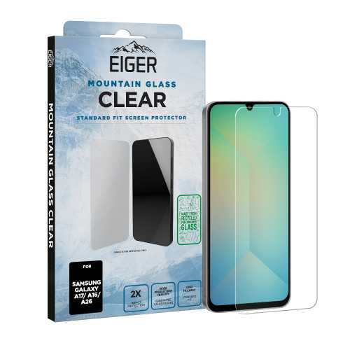 Eiger Mountain Glass CLEAR Screen Protector GRS for Samsung A17/ A16/ A26