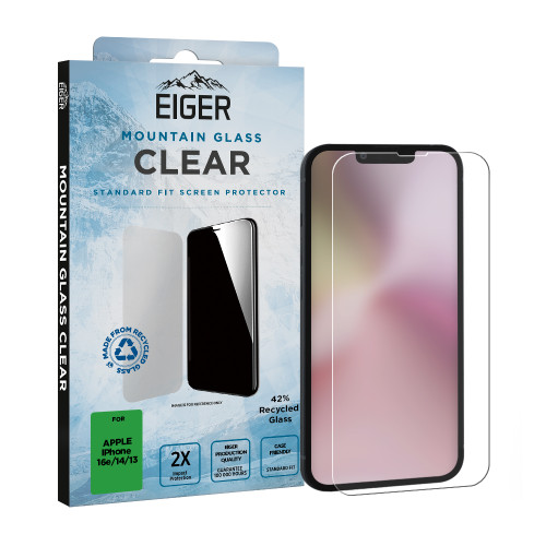 Eiger Mountain Glass CLEAR Screen Protector GRS for iPhone 16e/ 14/ 13