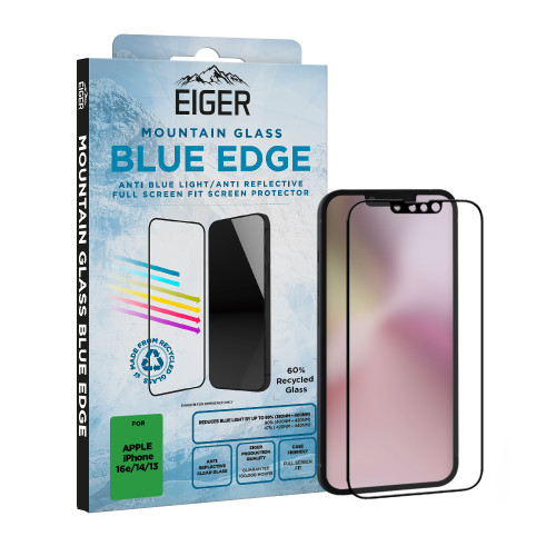 Eiger Mountain Blue EDGE Screen Protector GRS for iPhone 17e/ 16e/ 14
